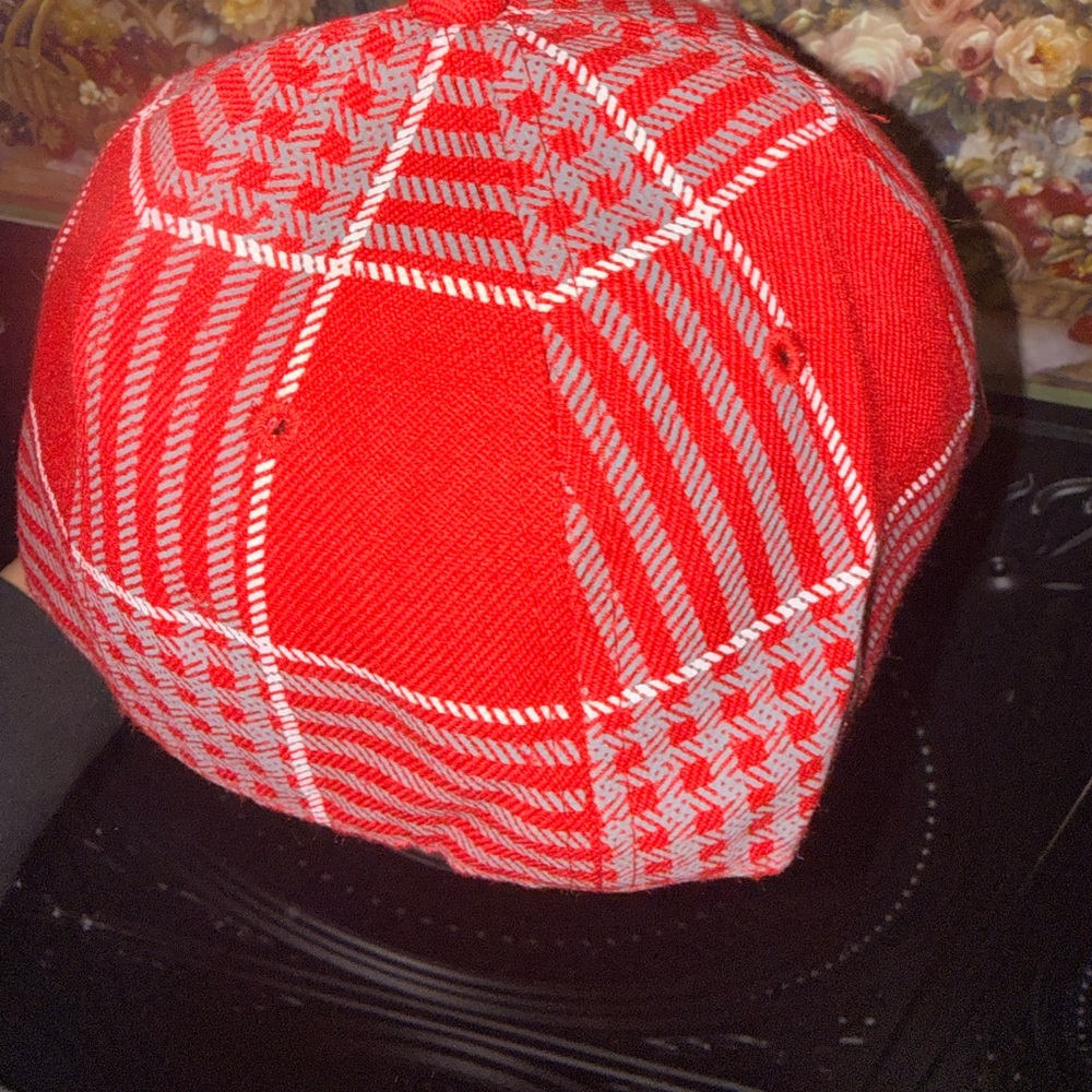 Vintage Red ,Grey Plaid NY Cap - Picture 3 of 8